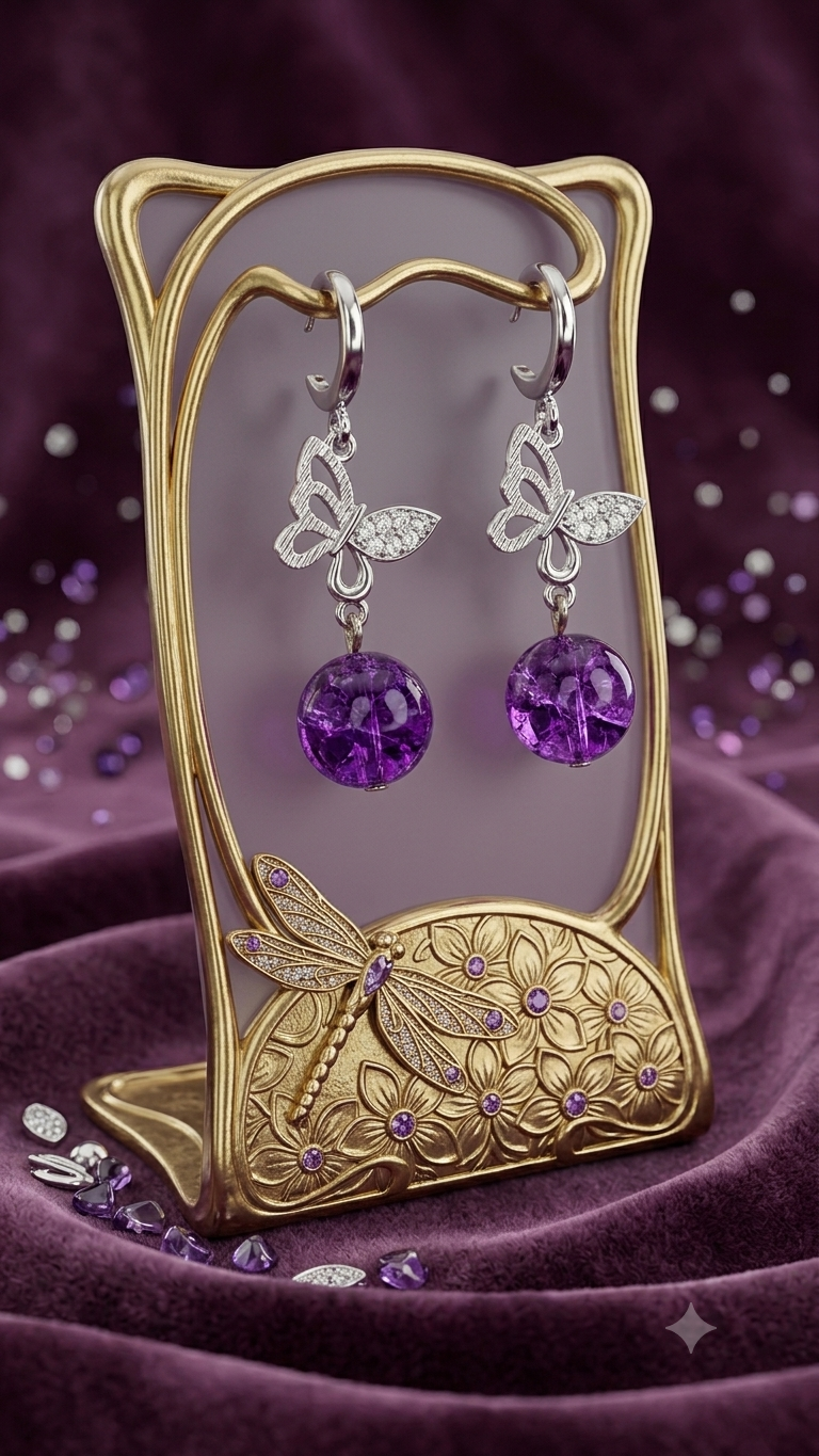 Purple Crystal Wing Drops thumbnail 1